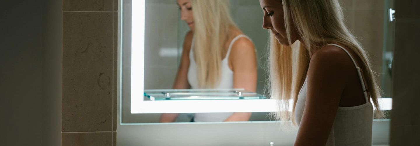 ingebouwde verlichting spiegel