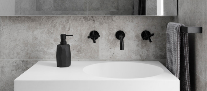 Badkamer accessoires zeepdispenser mat zwart