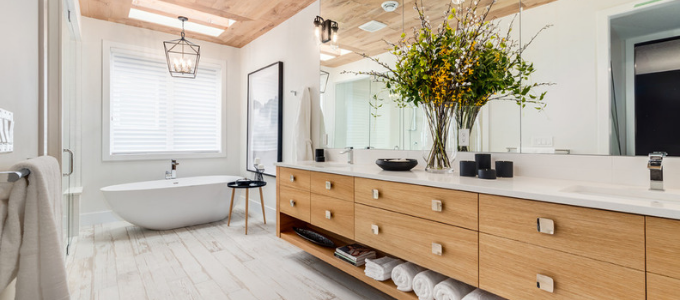 badkamer met vrije vloer