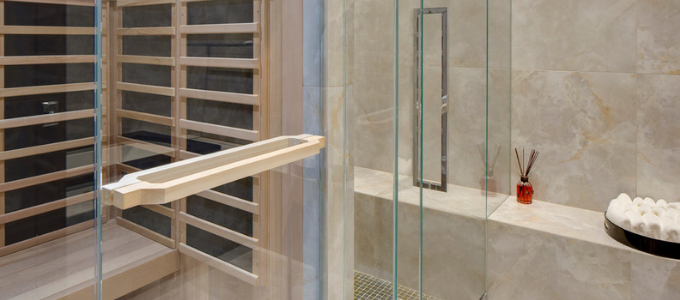 luxe stoomcabine in badkamer