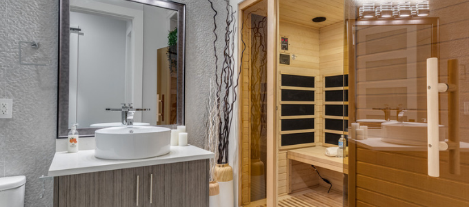 sauna in badkamer