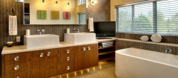 verlichting in de badkamer