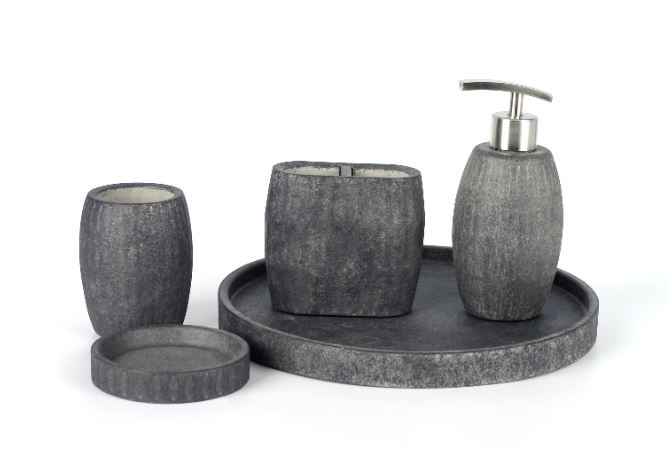 Ideavit Accessoires Set Idea.Pick Rond Beton Donker Grijs