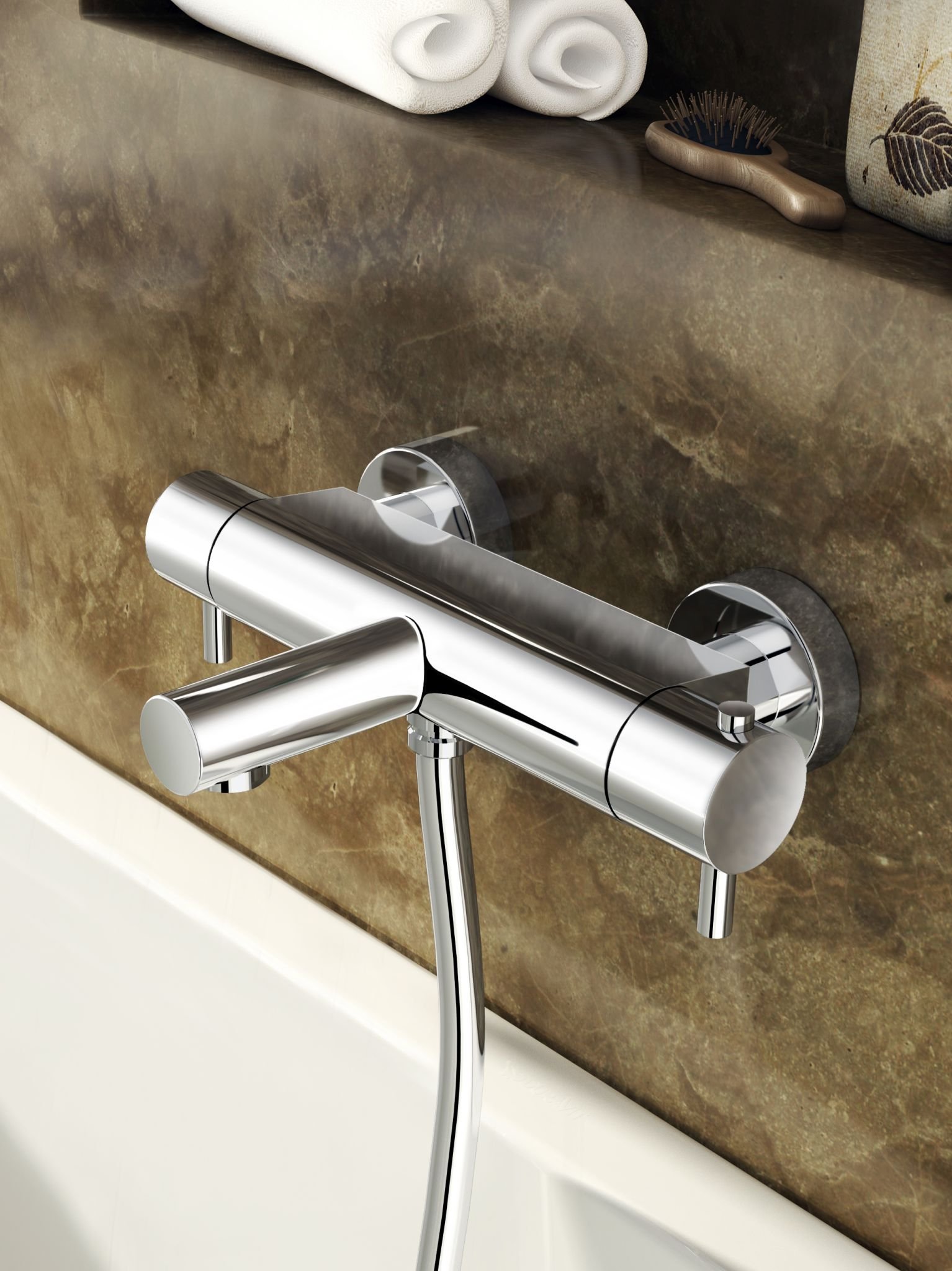 Hotbath Buddy Opbouw Thermostatische Badkraan Chroom