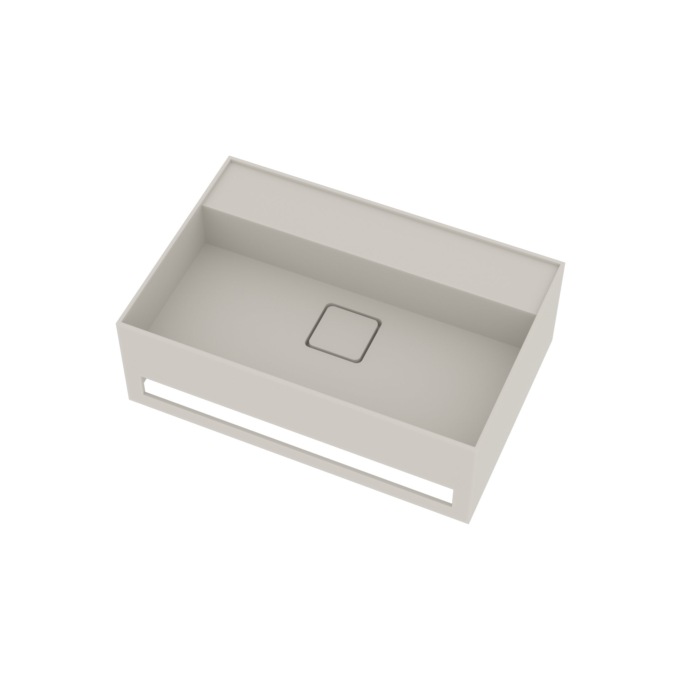 Ideavit Fontein Solidbliss 60x40x20 cm Solid Surface Handdoek Ophang Mogelijkheid Mat Wit