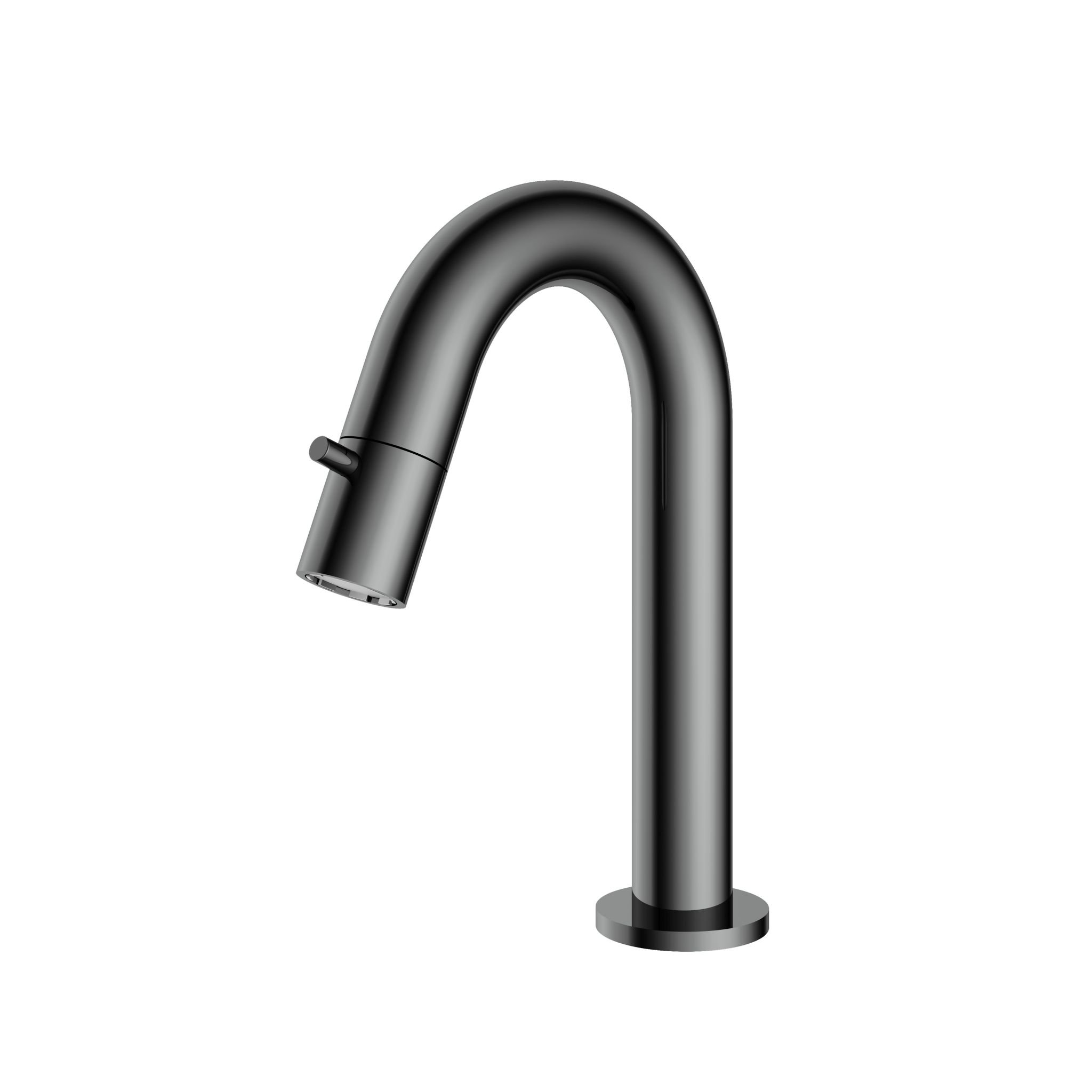 Hotbath Dude Opbouw Fonteinkraan U-uitloop Zwart Chroom