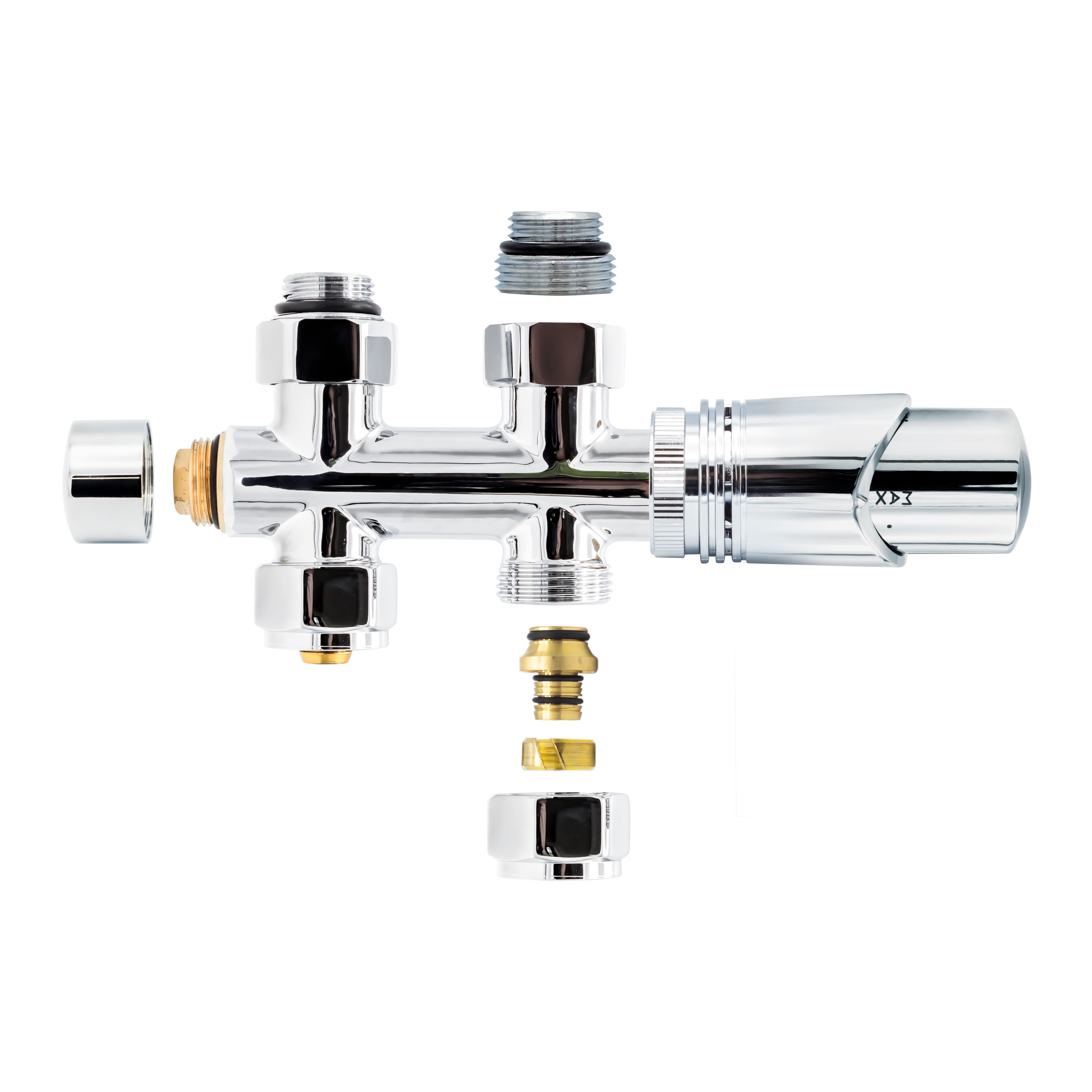 Belrad Thermostatische Radiatorkraan Recht Chroom