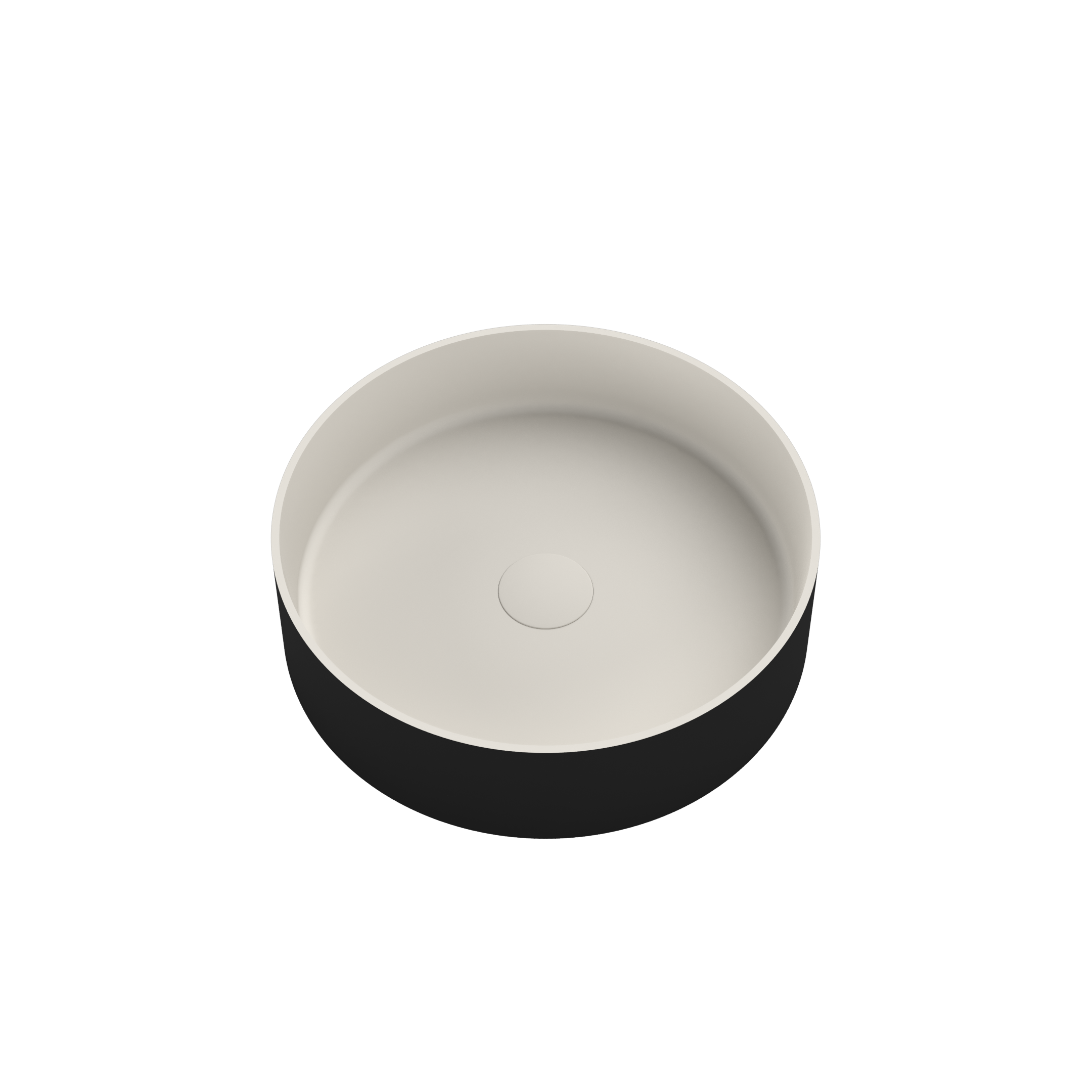 Ideavit Opbouwwastafel Solidthin 40x40x12.5 cm Solid Surface Mat Wit / Mat Zwart