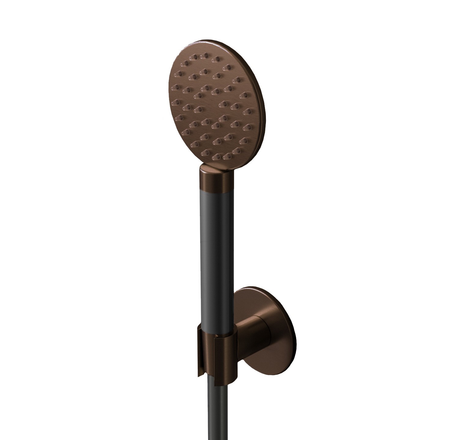 Hotbath Cobber Ronde Handdouche Met Wandsteun En Doucheslang 150cm Verouderd Messing - Living Colours