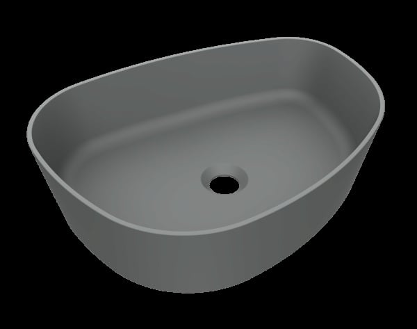 Arcqua Rocker Opbouw Waskom Organisch L 50x38 Mat Grijs