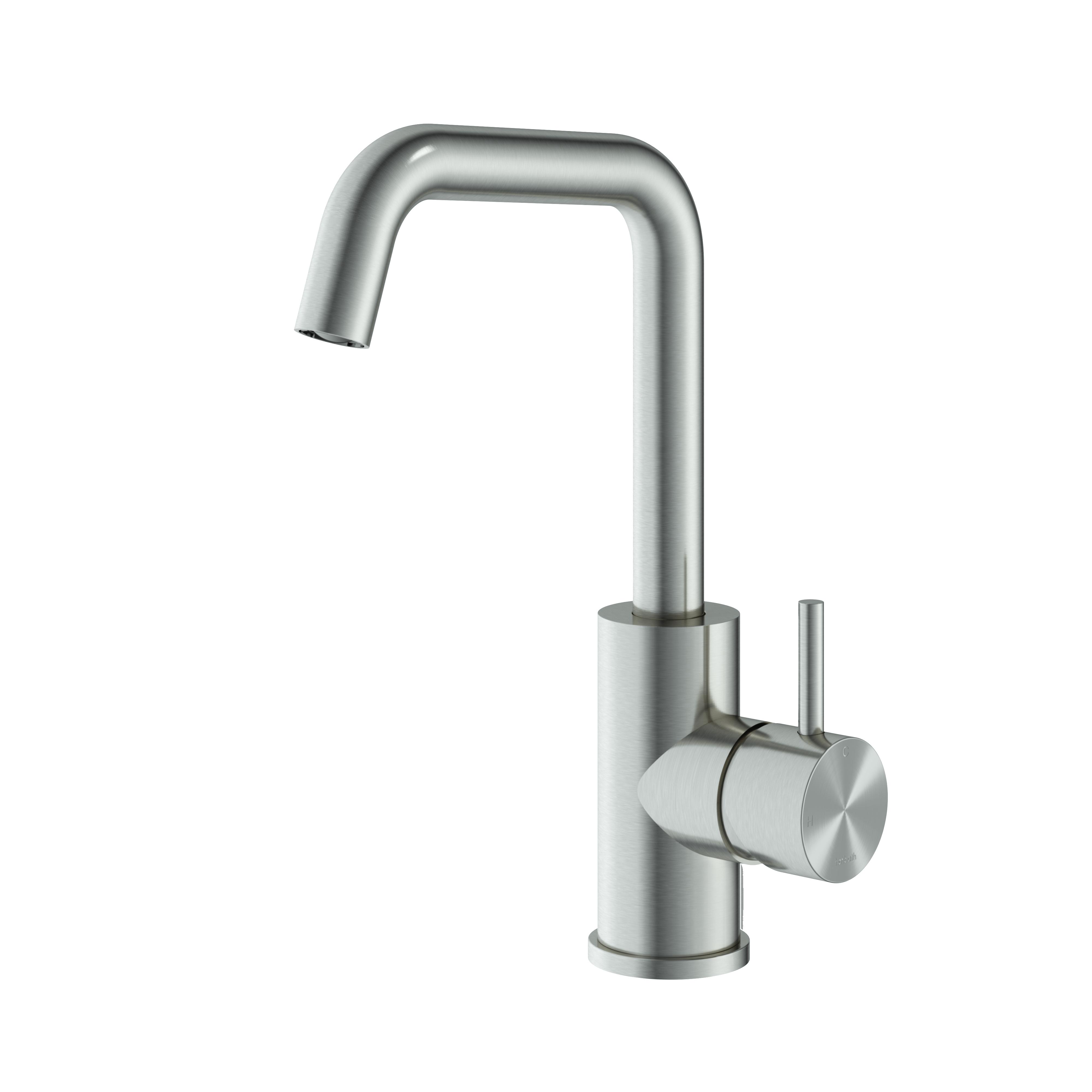 Hotbath Archie Opbouw Wastafelmengkraan met Draaibare Uitloop RVS 316