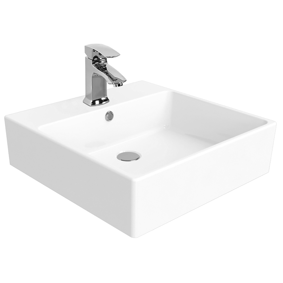 Creavit Mass Keramiek Wastafel Wit 50x50cm