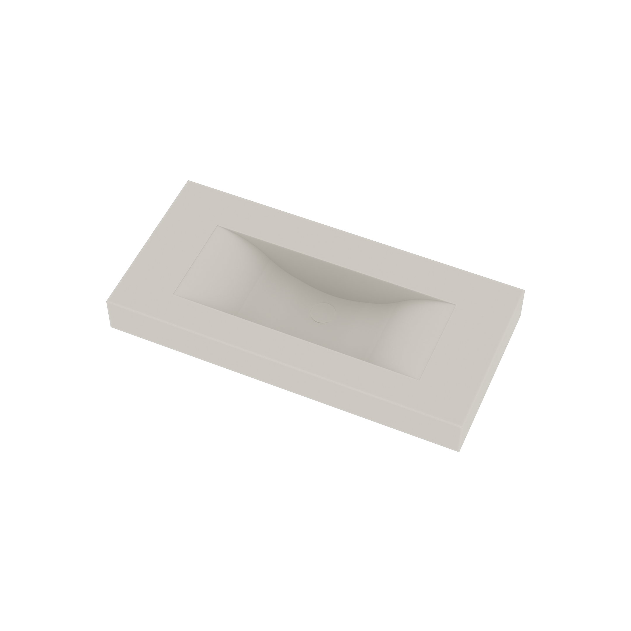 Ideavit Wastafel Solidvolo 100x48x11 cm Solid Surface Mat Wit