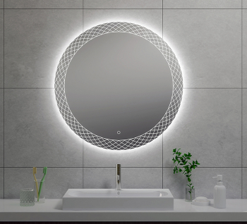Badkamerspiegel Wiesbaden Deco Rond met LED Verlichting Condensvrij 80 cm