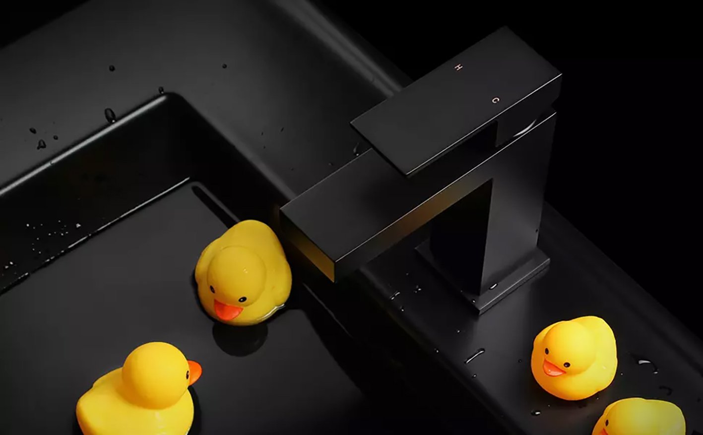 Creavit Aloni Chan Wastafelmengkraan Square Eenhendel Mat Zwart