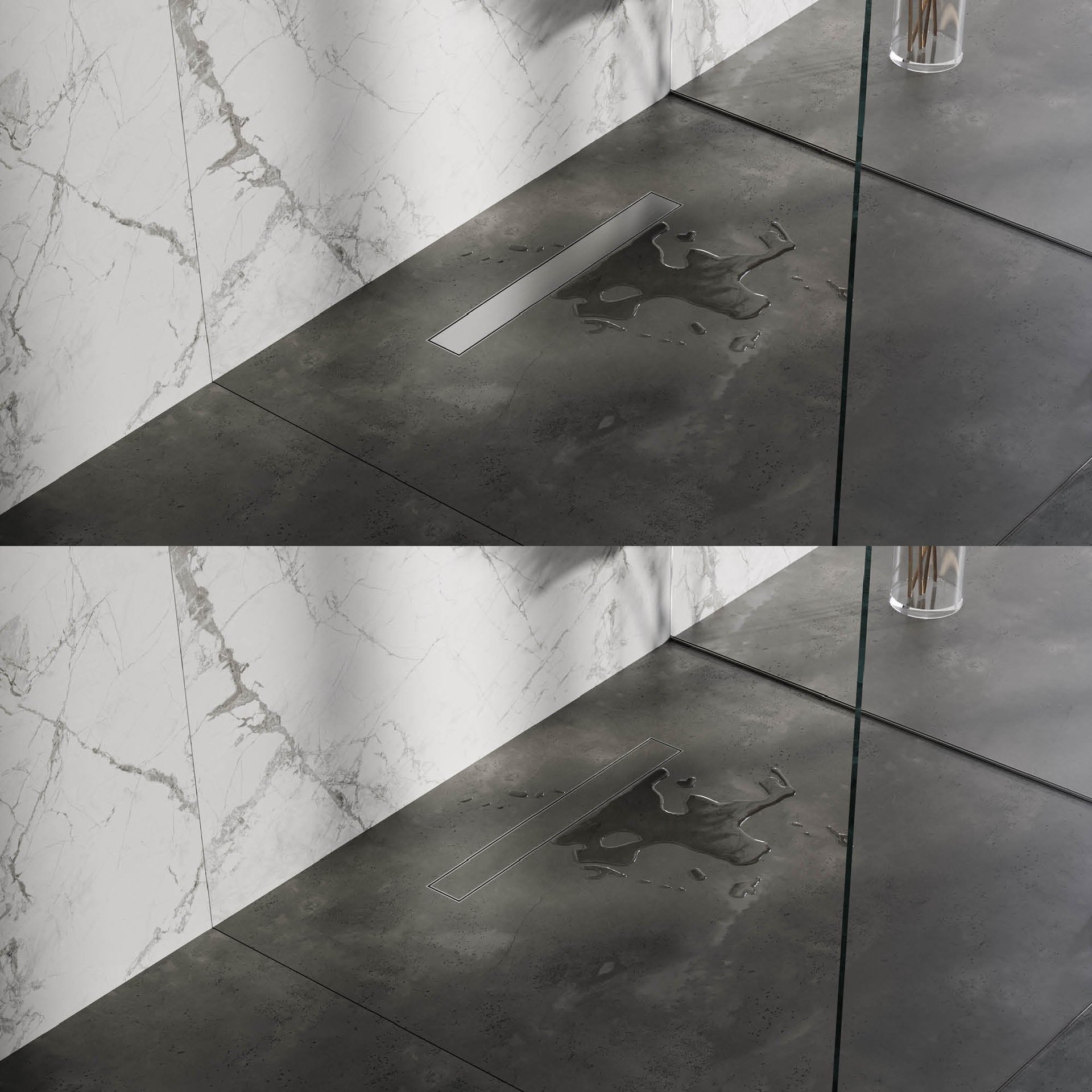 BRAUER Douchegoot met multifunctioneel rooster en flens 7 x 50 RVS geborsteld