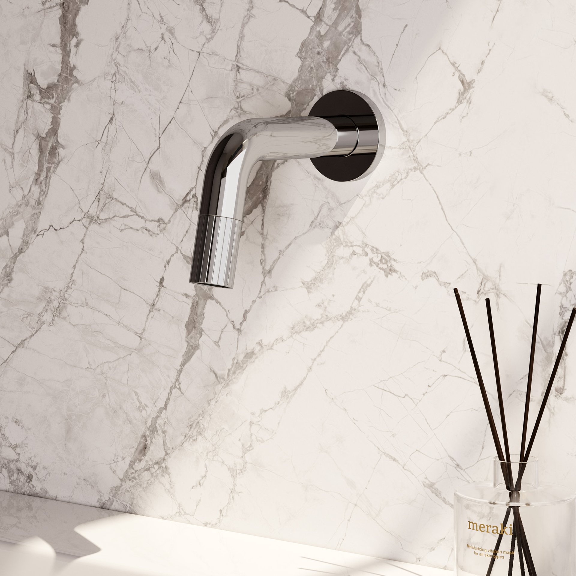 BRAUER Stripe inbouw fonteinkraan inkortbaar chroom