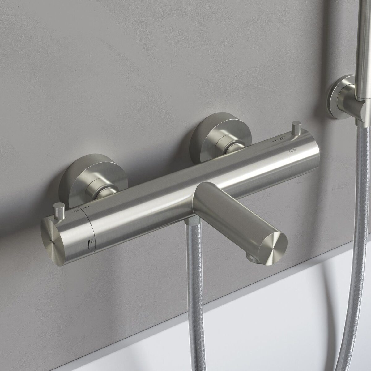 Hotbath Archie Opbouw Thermostatische Badkraan RVS