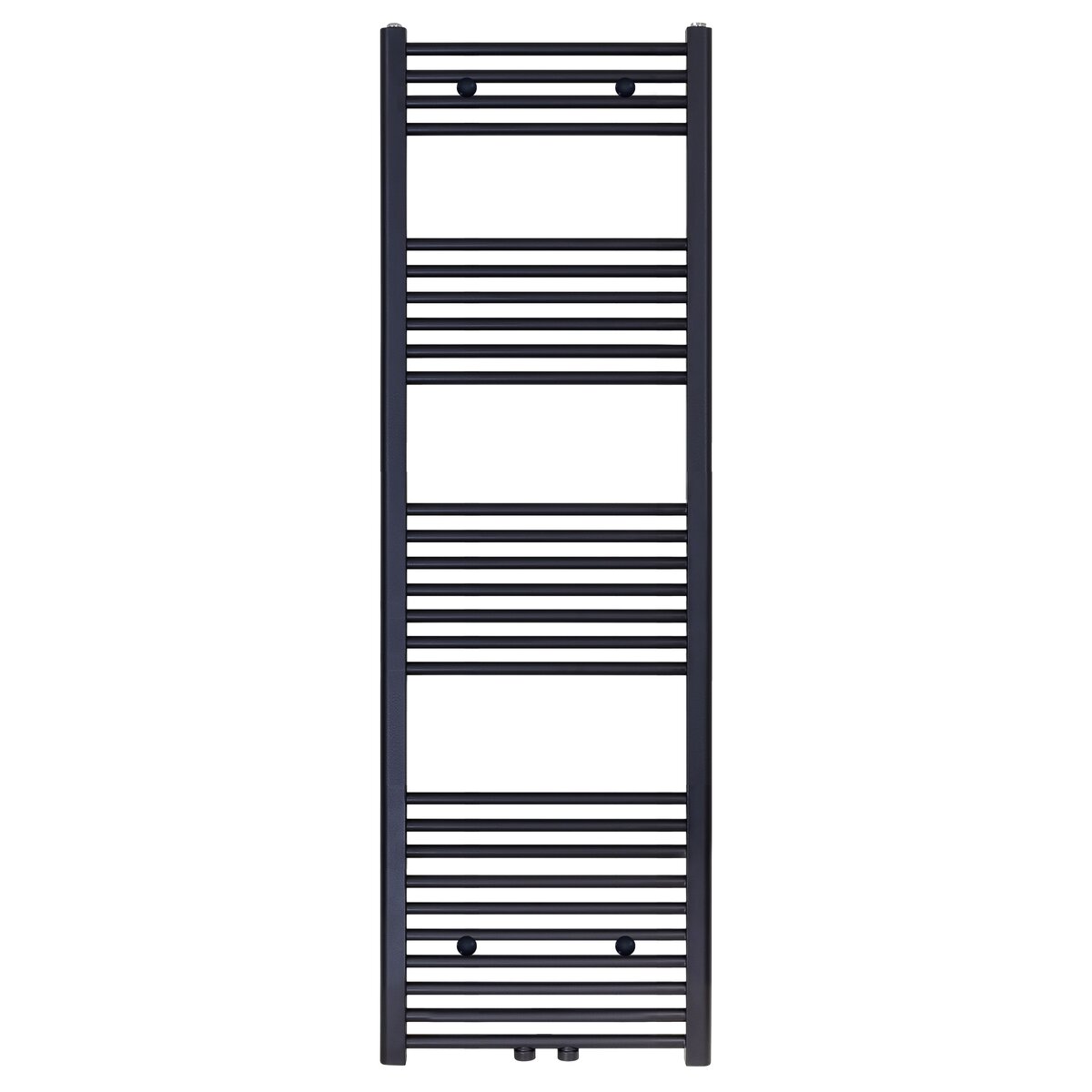 Belrad Handdoek Radiator Midden Aansluiting Zwart Mat Geborsteld 1600x500-721 Watt