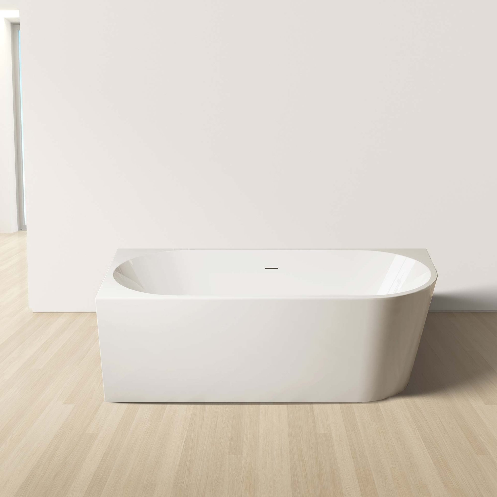 Aloni - Vrijstaand Hoekbad - Links - Acryl - Met Push-Up - Wit - 170x78 cm