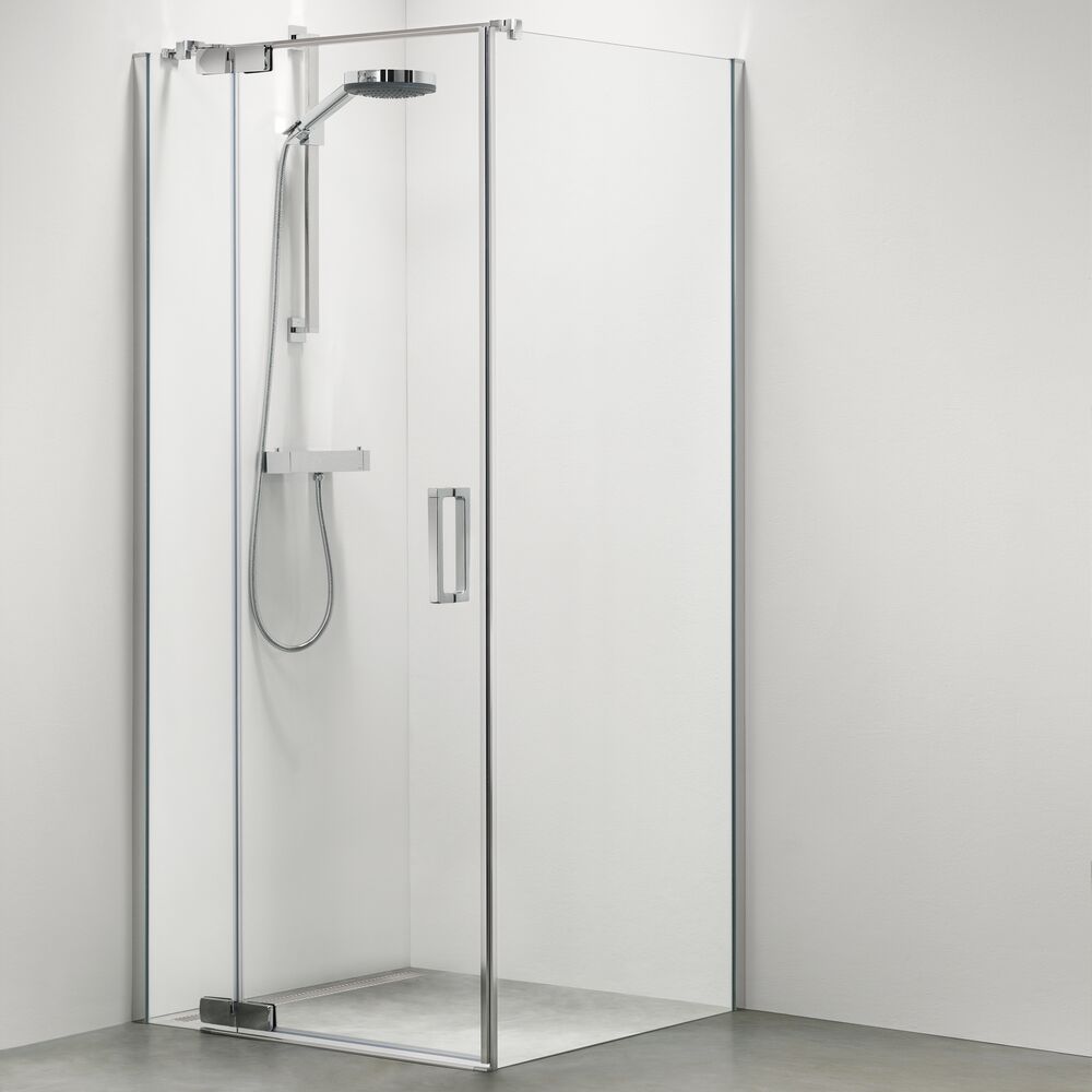 Sealskin Custom Deur (rechts) met zijwand (links), 900x900 mm, 6 mm helder veiligheidsglas