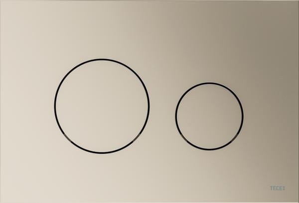 TECEloop WC-bedieningsplaat Van Kunststof Voor Duospoeltechniek Nikkel Metallic