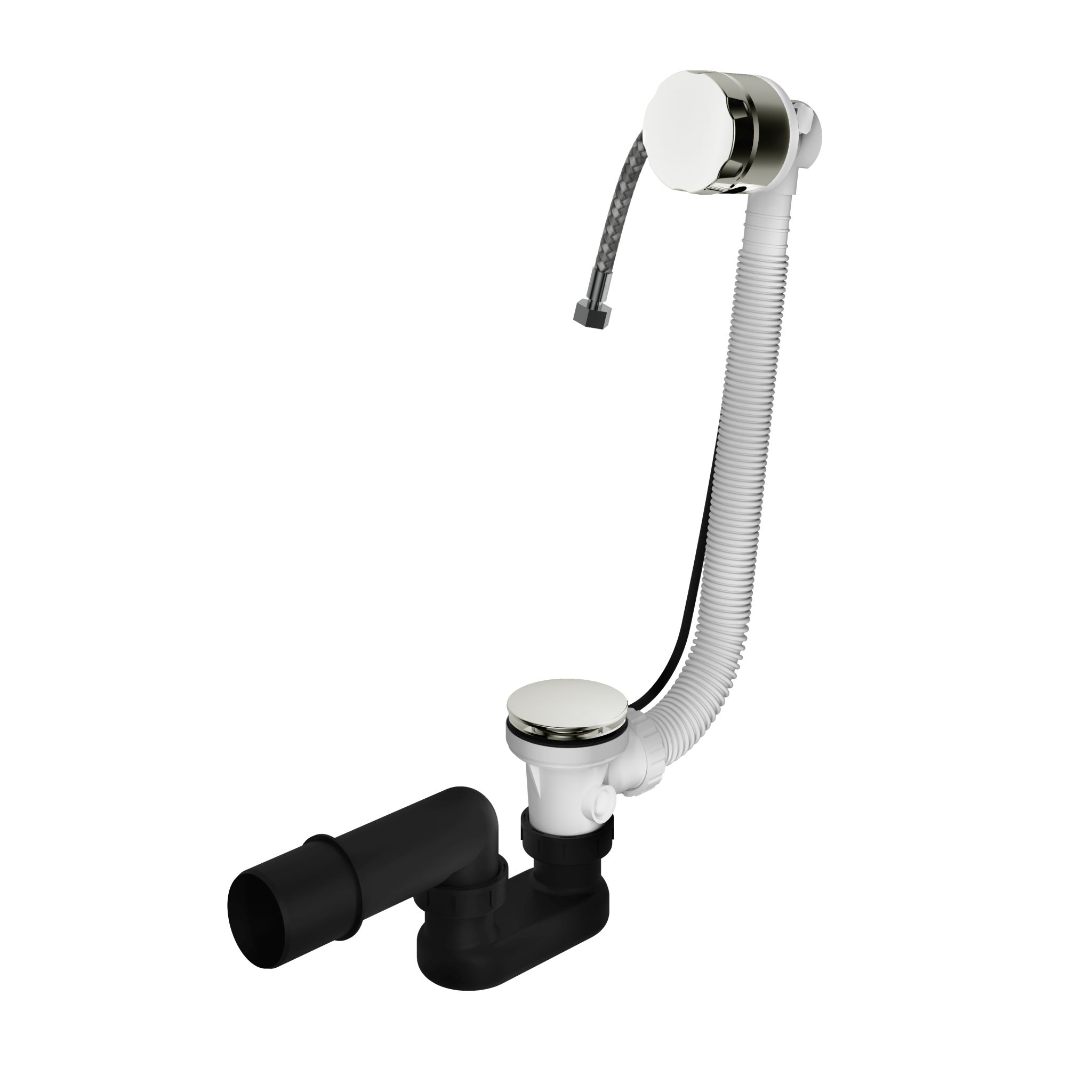 Hotbath Pal Badoverloop Vulcombinatie Glans Nikkel - Living Colours