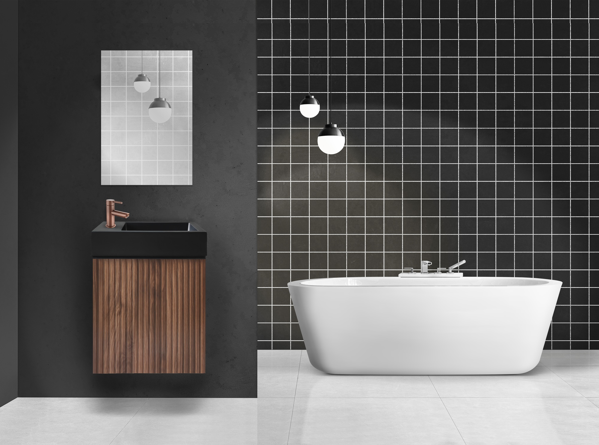 Creavit Aloni Toiletmeubel Met Verticaal Reliëf Hout 35 cm