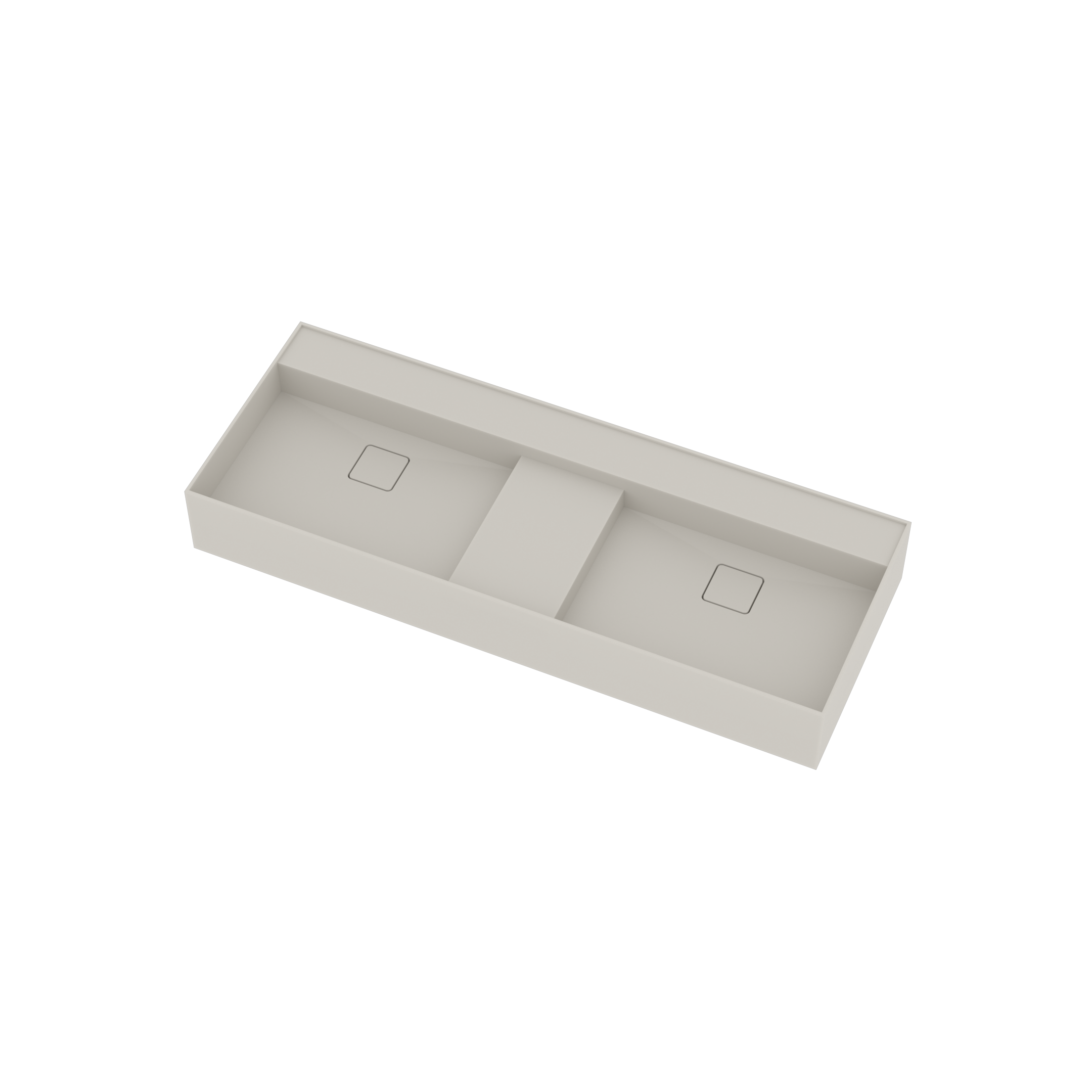 Ideavit Wastafel Solidbliss 120x45x16 cm Solid Surface 1 Midden Plateau Mat Wit