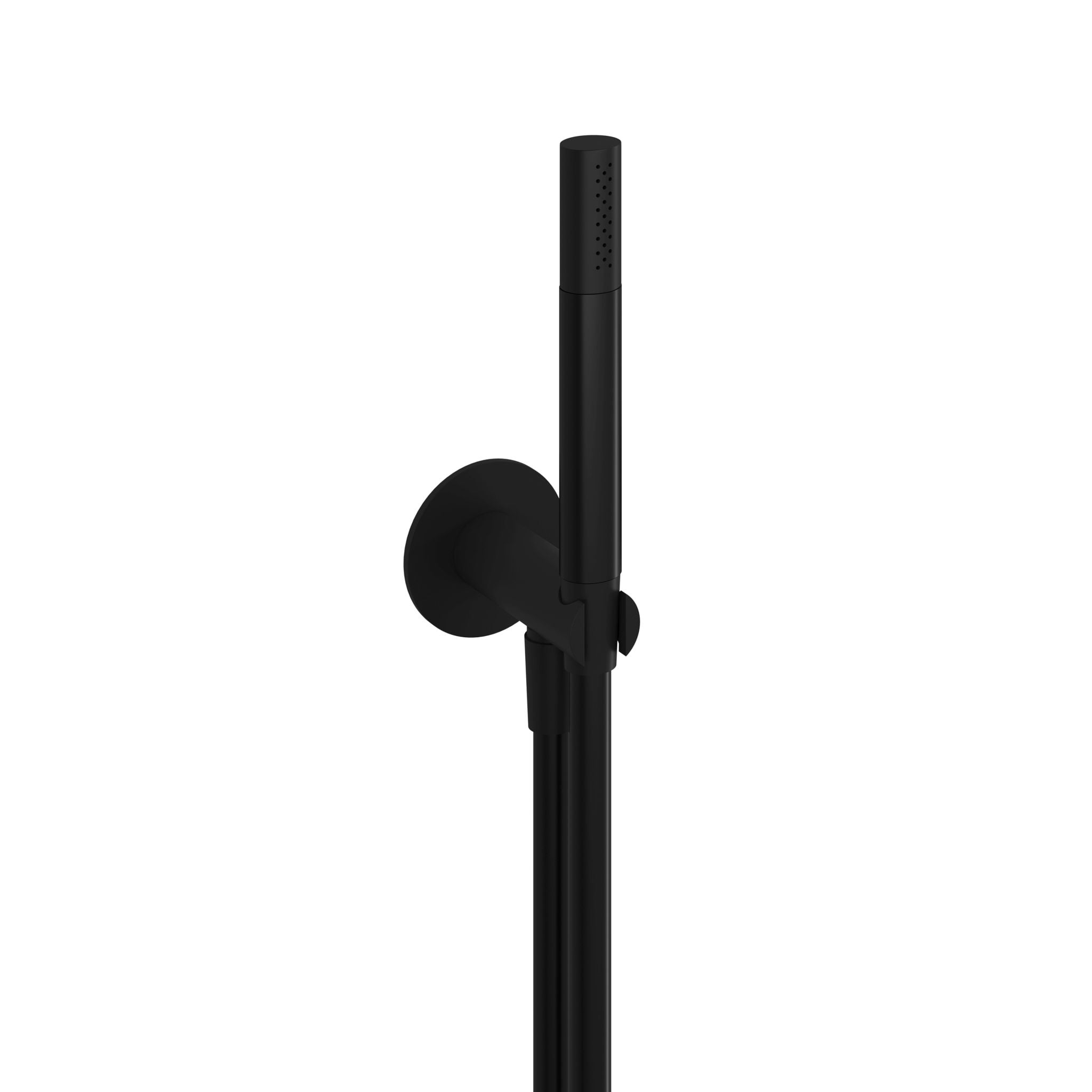 Hotbath Cobber Staafhanddouche Met Wandsteun, Muuruitslaat En Doucheslang 150cm Mat Zwart
