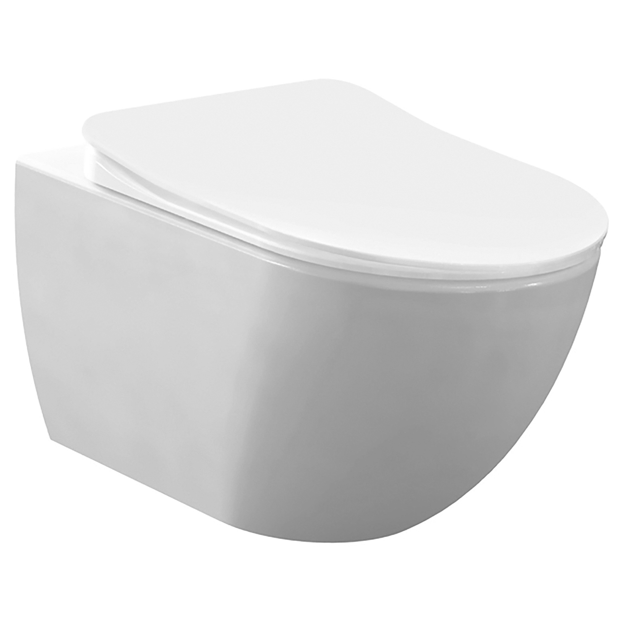 Creavit Design Ophang Wc Zonder Sproeier (Bidet), Verborgen Bevestiging Wit