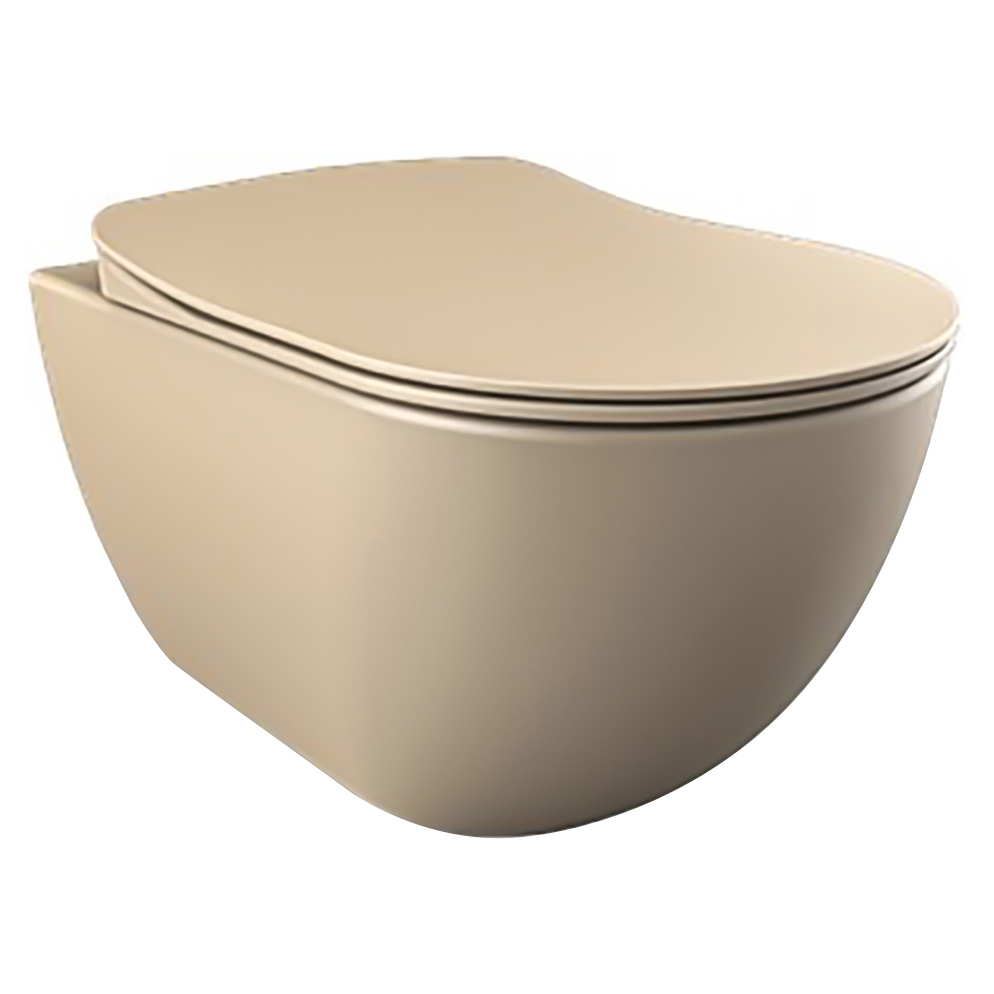 Creavit Design Ophang Wc Zonder Sproeier (Bidet), Mat Cappucino