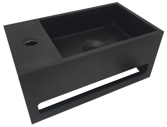 Julia Fontein Solid Surface 35 X 20 X 16 Cm Mat Zwart Links