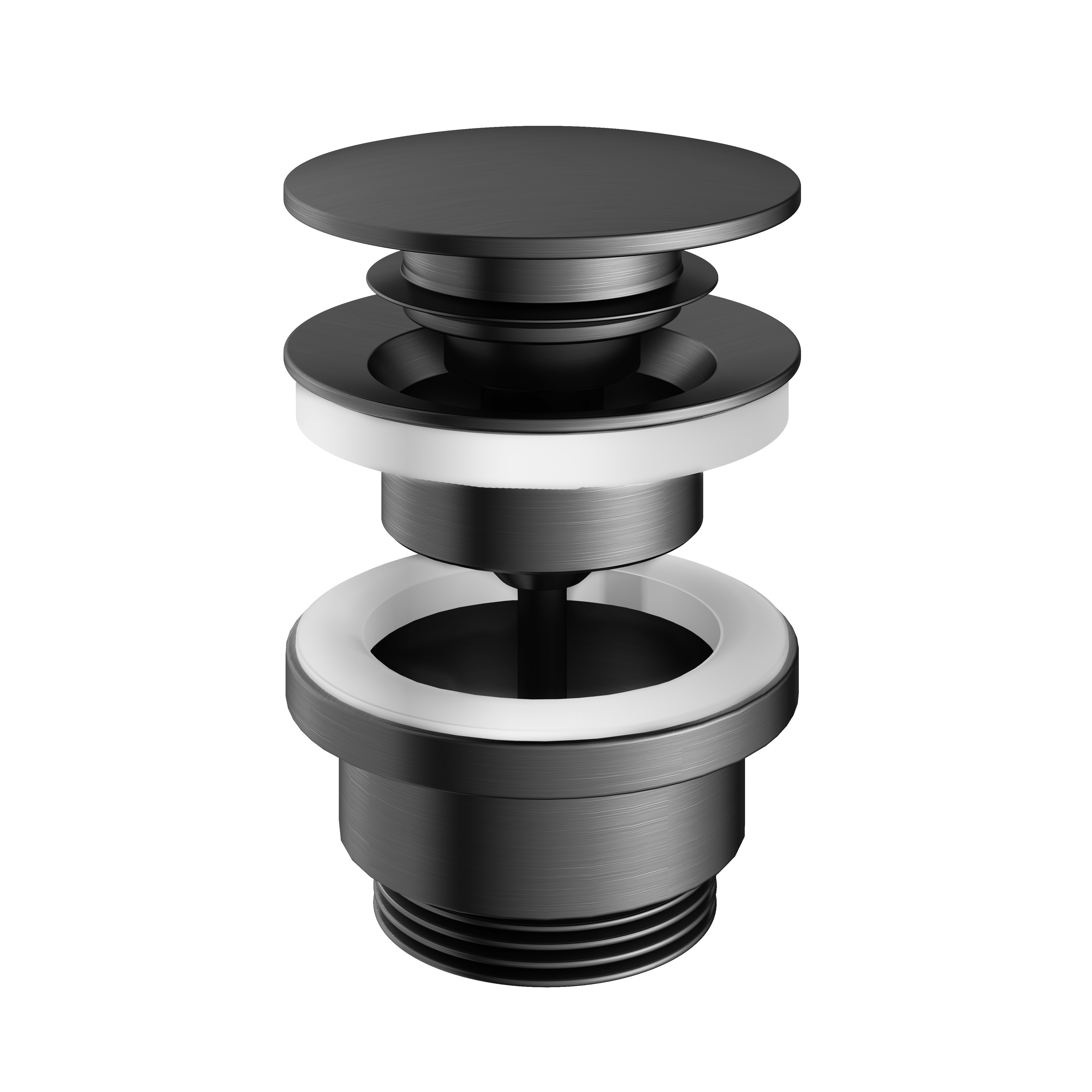 Hotbath Gal Clickwaste Geborsteld Gunmetal PVD