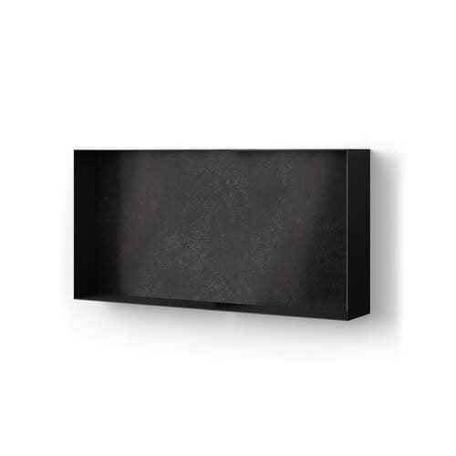 Looox Silestone Colour BoX 60x30cm, matt black, achterplaat Silestone Corktown Suede