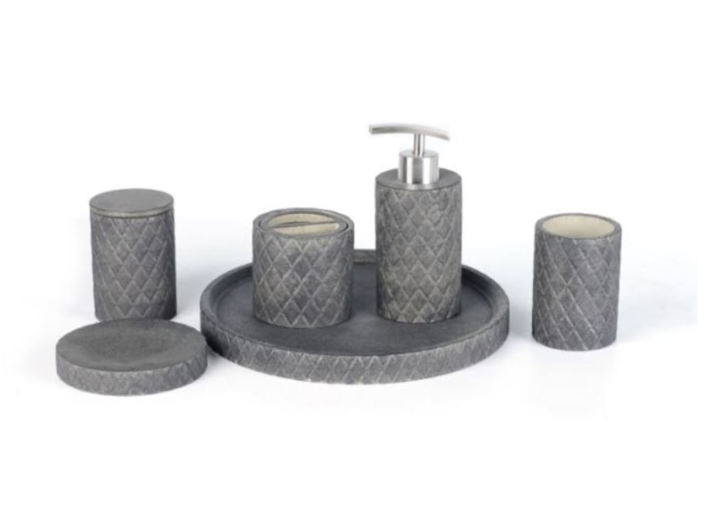 Ideavit Accessoires Set Idea.Isy Rond Beton Donker Grijs
