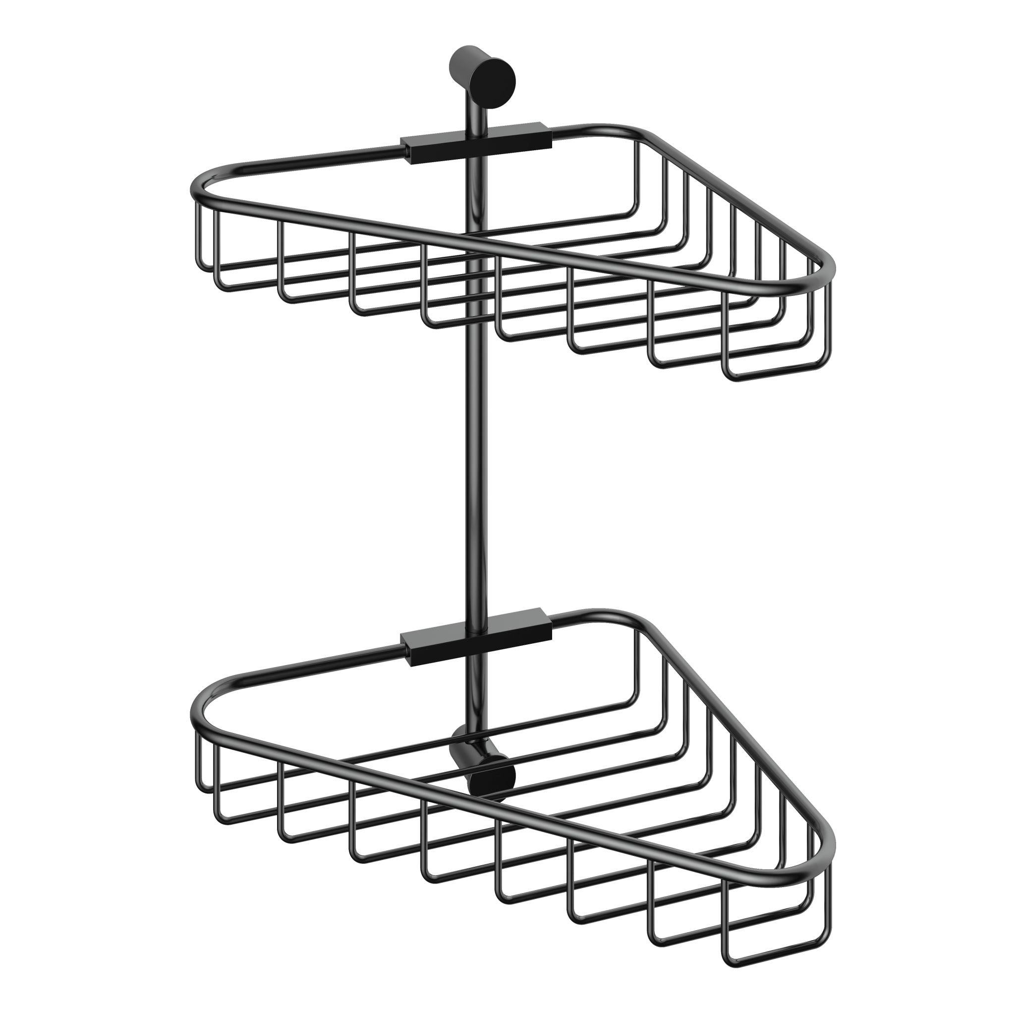 Hotbath Cobber Hoekdraadkorf Dubbel Zwart Chroom