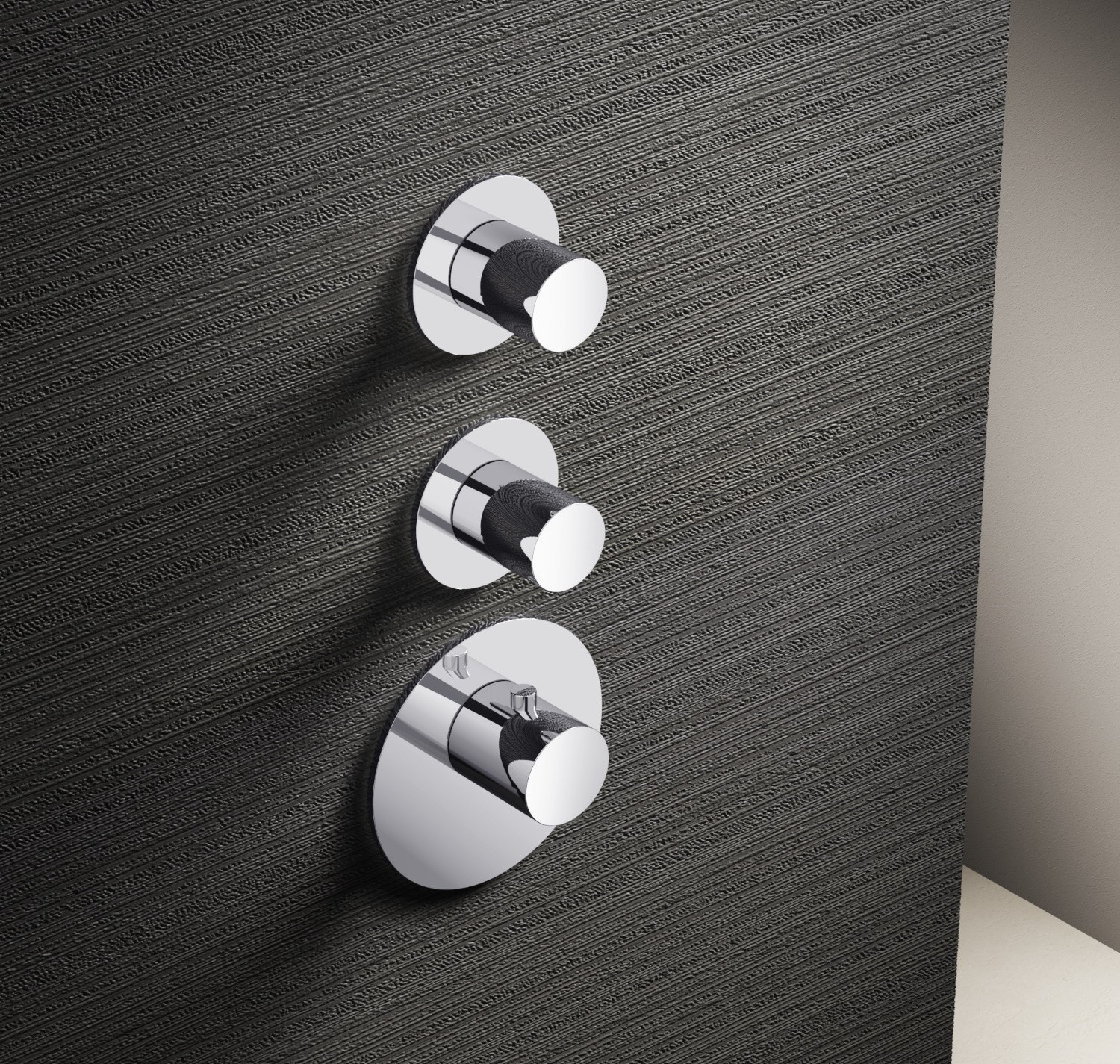 Hotbath Mate Afbouwdeel High Flow Thermostaat Met 2 Stopkranen Chroom Rond