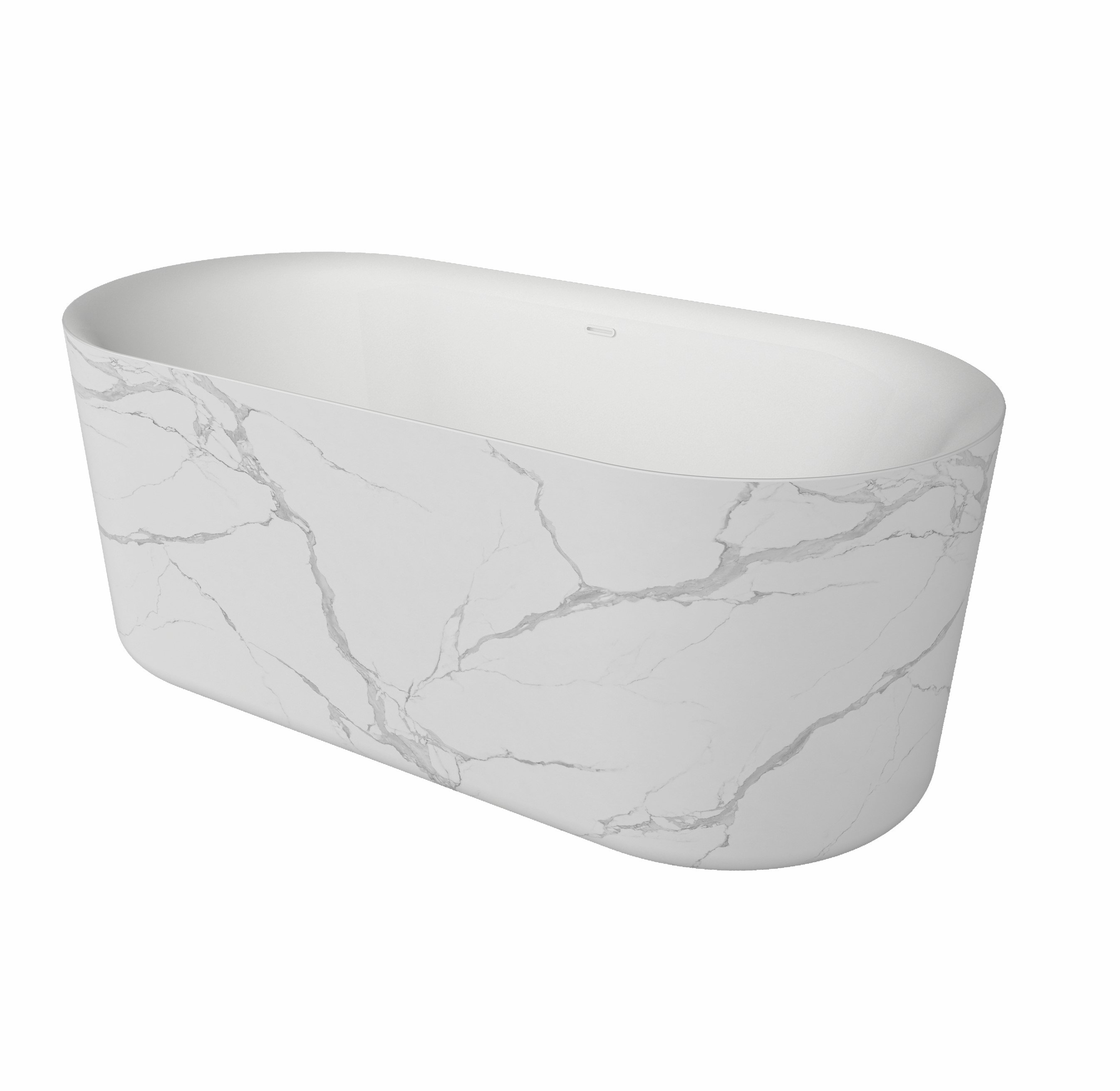 Best-Design "Bianco-Marble" vrijstaand bad 179x85x60cm