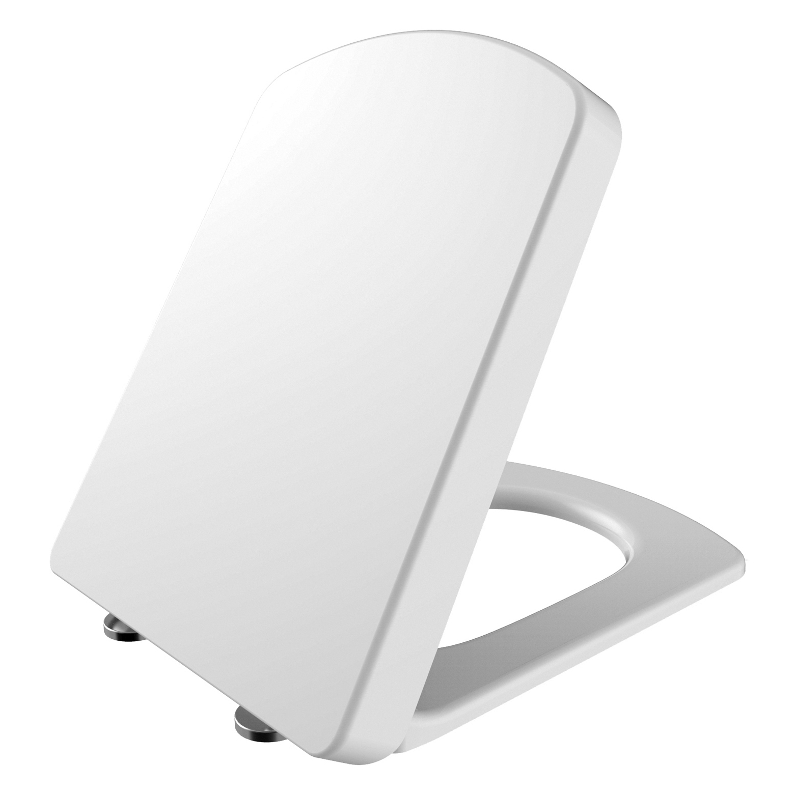 Creavit Wc-Zitting Duroplast Wit Inox Scharnieren, Softclose