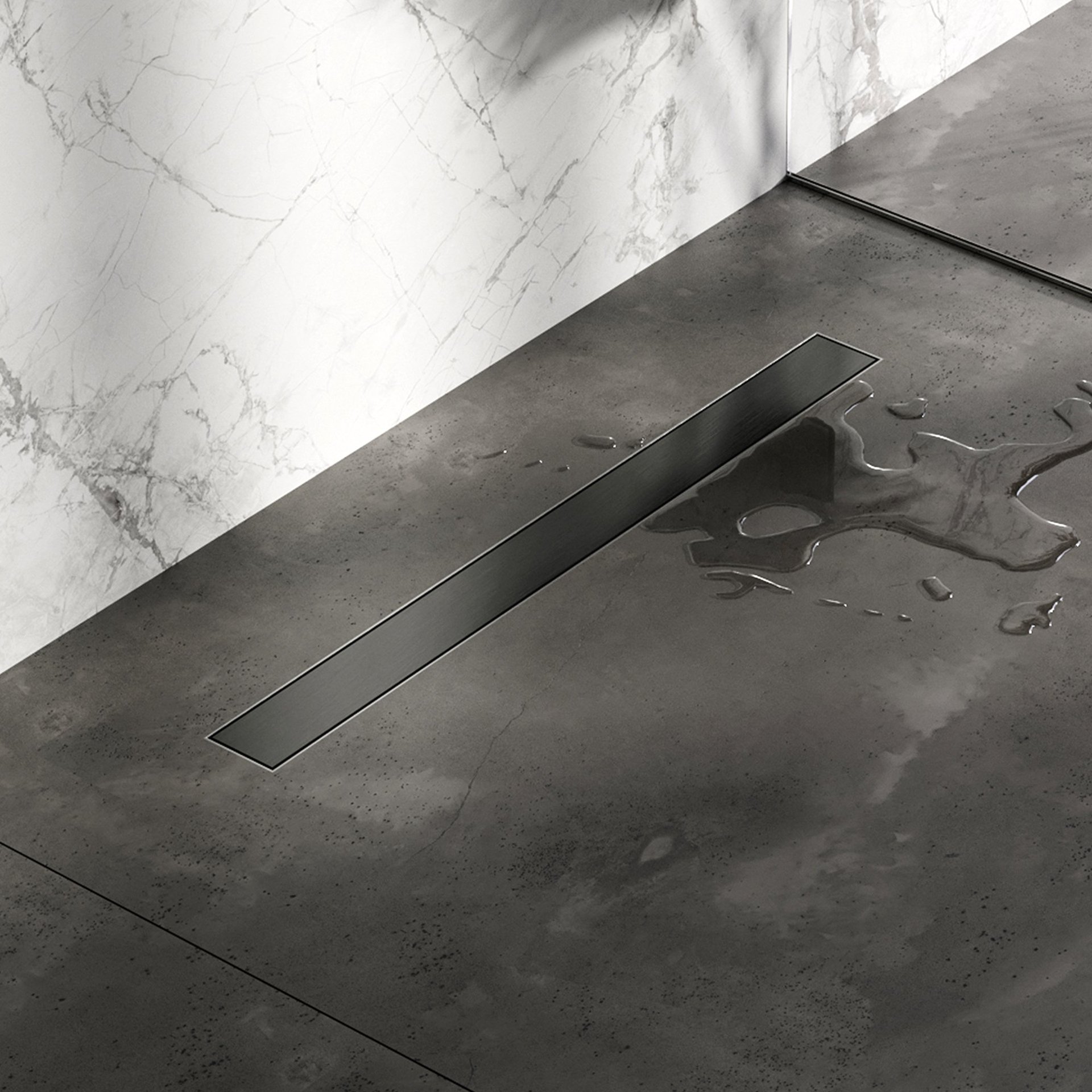 BRAUER Douchegoot met multifunctioneel rooster en flens 7 x 80 gunmetal geborsteld PVD