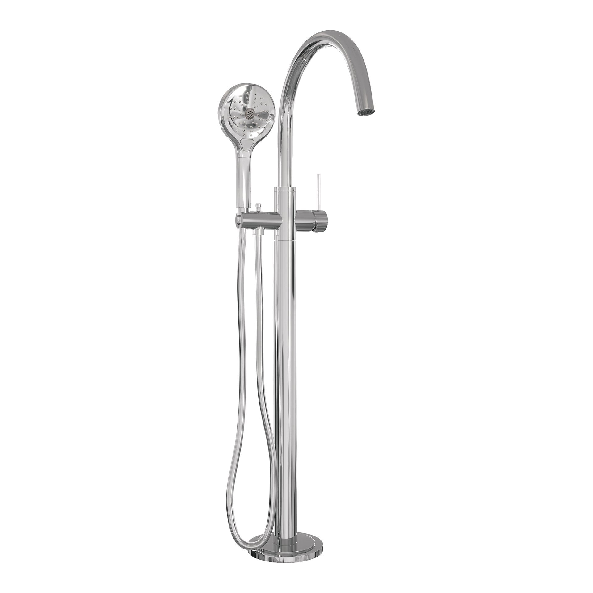 BRAUER Stripe vrijstaande badmengkraan SET 02 met 3-standen handdouche en doucheslang chroom