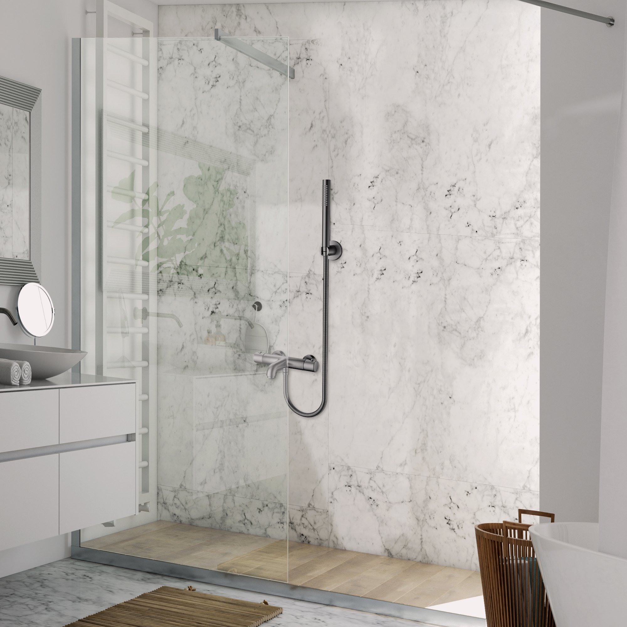 THERMOSTATISCHE BAD/DOUCHEKRAAN  GUNMETAL GRJS