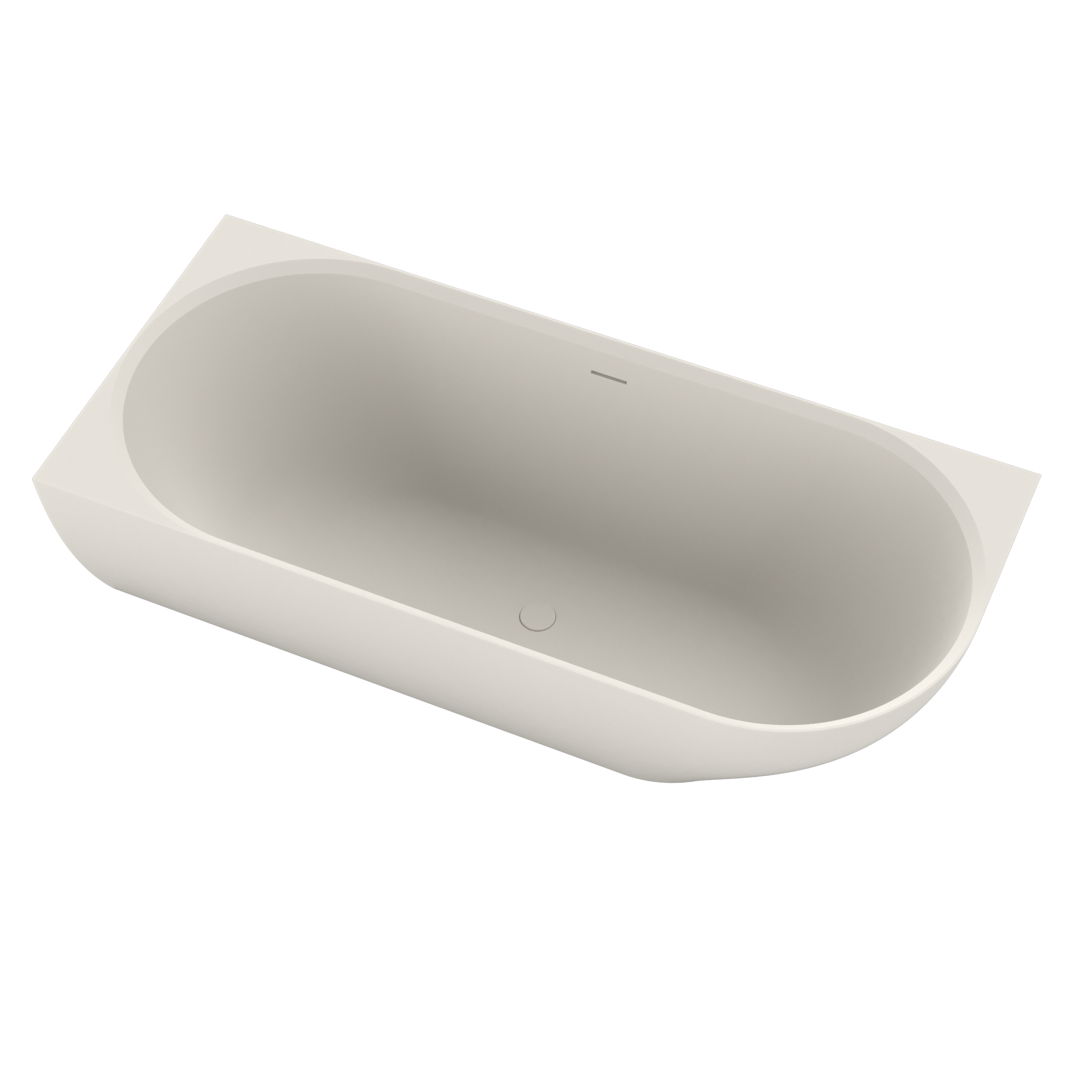 Ideavit Solidnova Vrijstaand bad - 180x80x56cm - Solid surface - Hoek links - Mat Wit