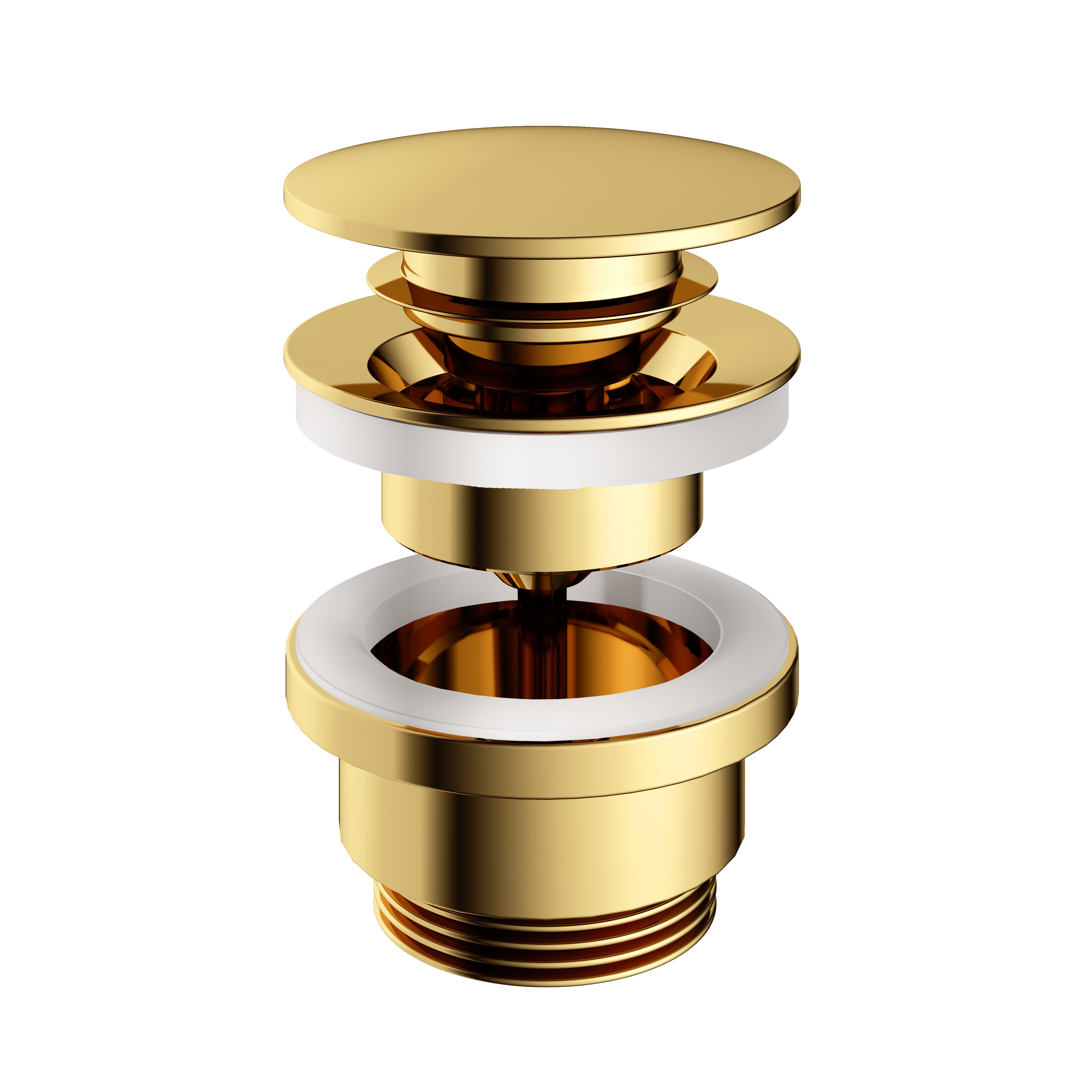 Hotbath Pal Clickwaste Gepolijst Messing PVD