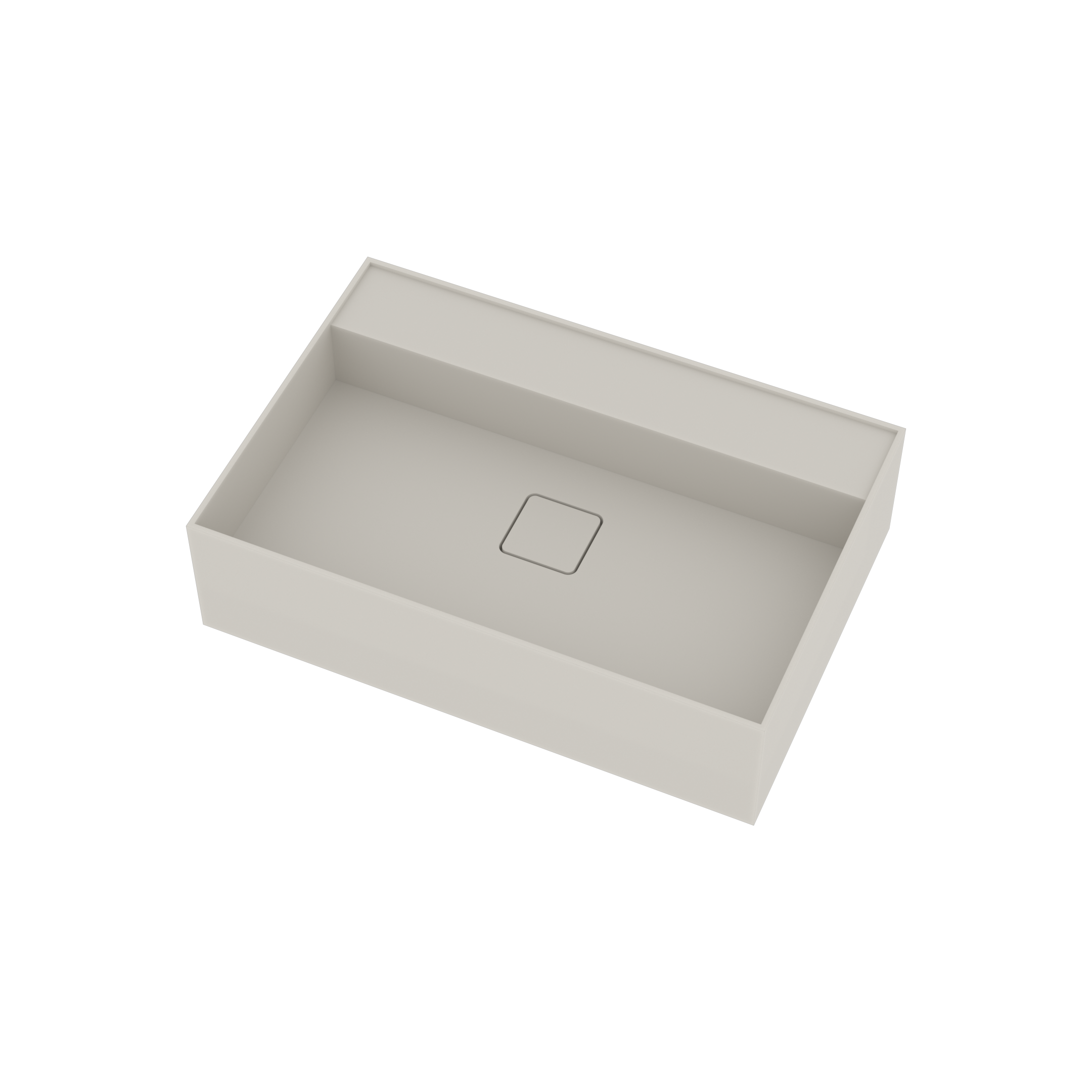 Ideavit Fontein Solidbliss 60x40x16 cm Solid Surface 1 Plateau Mat Wit