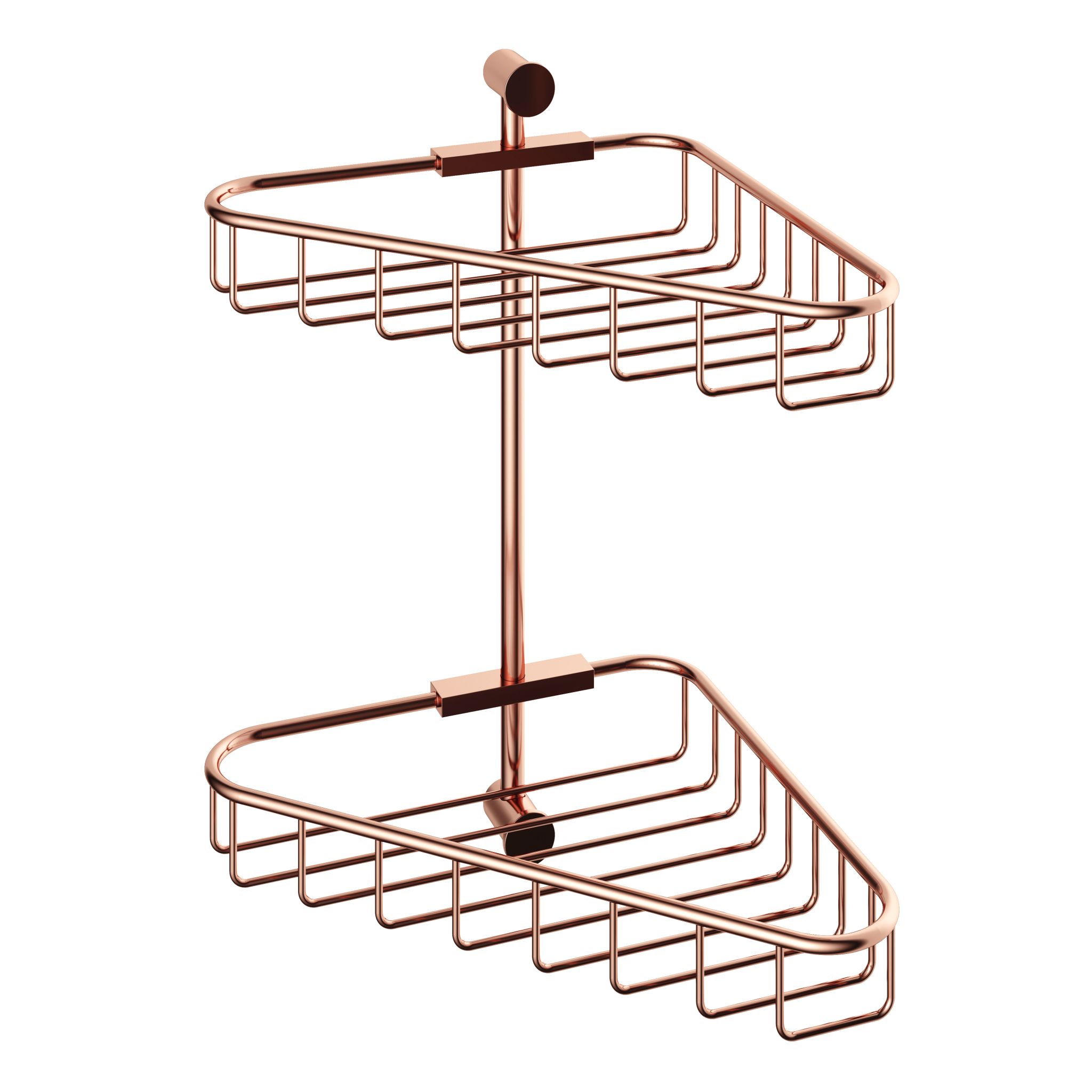 Hotbath Cobber dubbele hoekkorf 32,3 x 28 x 22,4 cm, roze goud