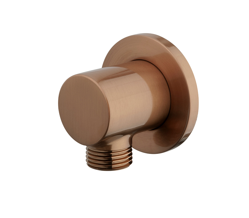 Wandaansluitbocht rond 1/2 geborsteld brons koper