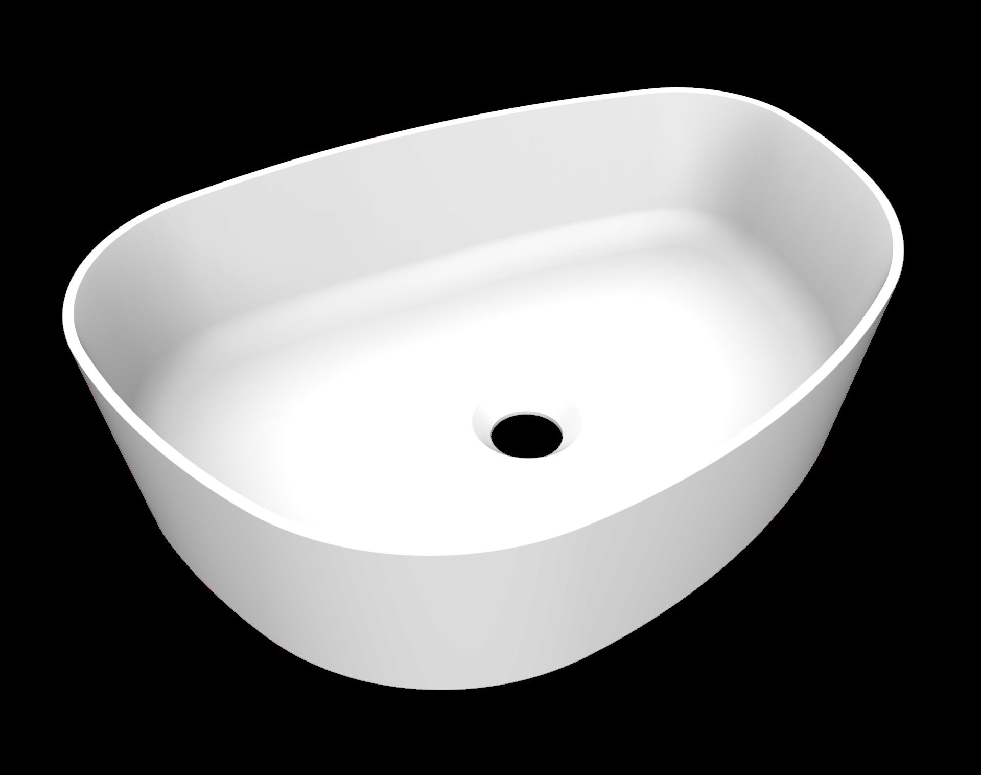 Arcqua Rocker Opbouw Waskom Organisch L 50x38 Mat Wit