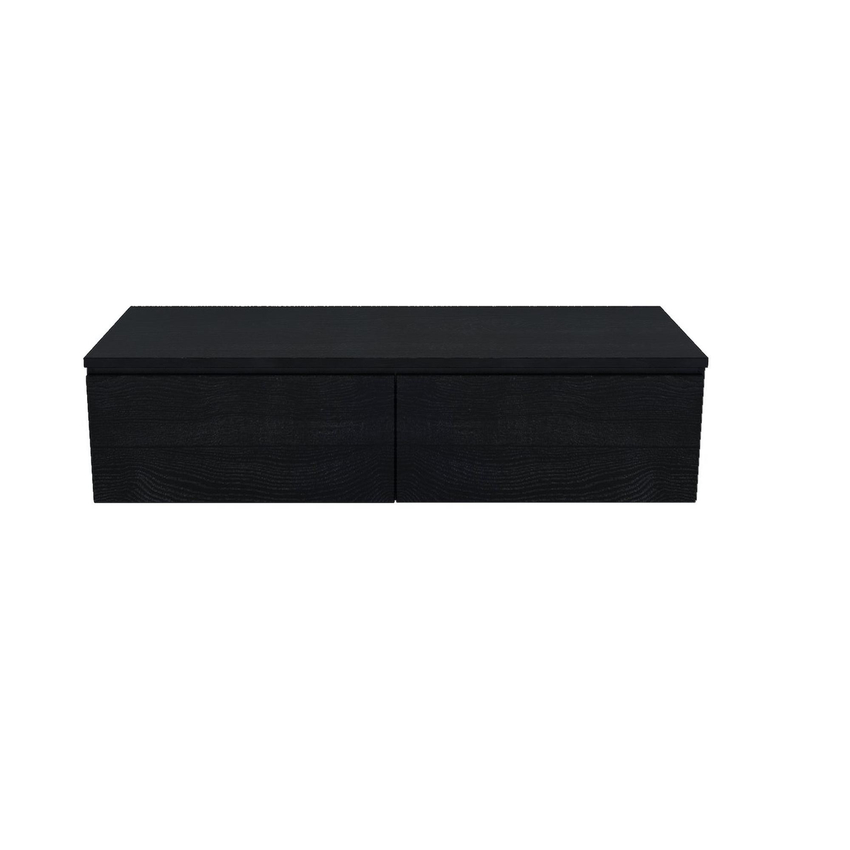 Arcqua Onderkast Living black oak 120x30 cm 2 lades